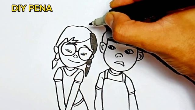 Tutorial Menggambar Dan Mewarnai Memei Dan MaiL || For kids смотреть онлайн