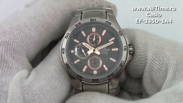 Мужские японские наручные часы Casio EF-335D-1A4