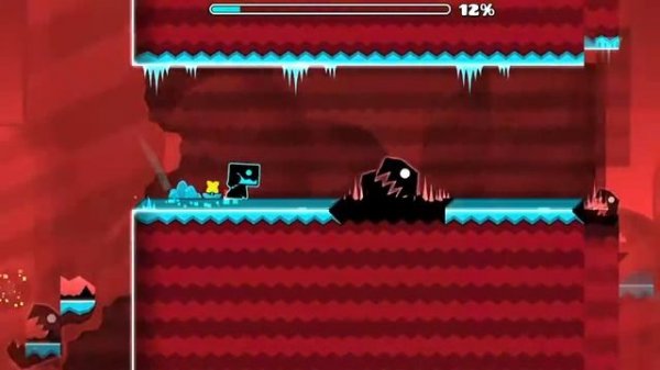 2 друга прошли уровень одновременно в Geometry Dash!