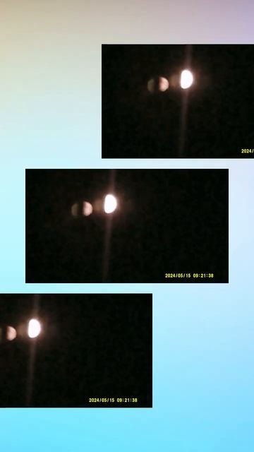 🔥 LOOK 👀 Earths' New Lunar🌗🌓 Twin Double Moon 05-15-2024 #alien #eclipse #funny  #trending