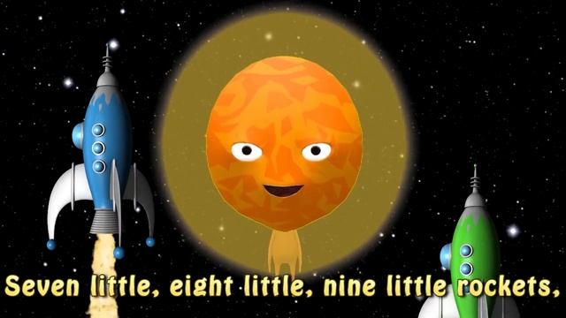 🚀Ten Little Rockets with Lyric🚀Solar System Song 🚀Children's Counting Song 🚀 Nursery Rhymes Song смотреть онлайн