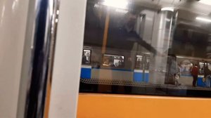 Казанское метро. Поездка на фирменном поезде Энергобанк, Яшьлек - Кремлёвская + прибытие 81-765.4к.