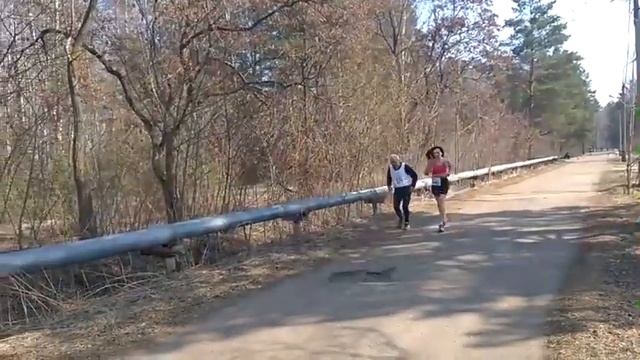 15.04.2018 МАРАФОН В ПУЩИНО СЕРАЯ НАТАЛЬЯ 3ч36мин 2 место в абсолюте