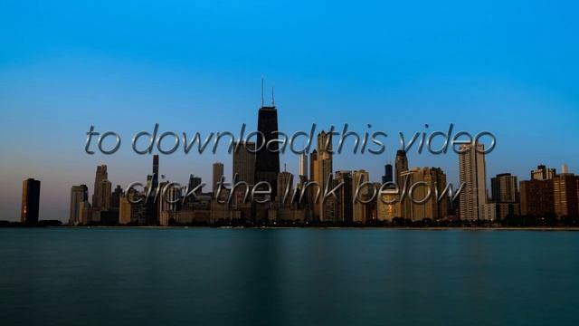 4K Chicago City Sunrise On Cloudless Morning смотреть онлайн