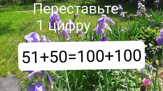 51+50=100+100перествьте 1 цифру#math#головоломка #математика#rompecabezas#mathematicalpuzzle смотреть онлайн