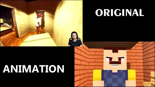Original vs Animation -MiawAug- Hello neighbor- indonesia смотреть онлайн