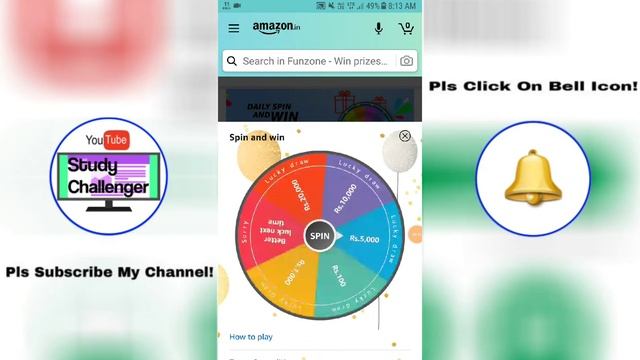 Amazon Pay DAILY SPIN AND WIN Offer of 17th July,2021! Win ₹1,00,000/- Everyday Within Live Proof! смотреть онлайн