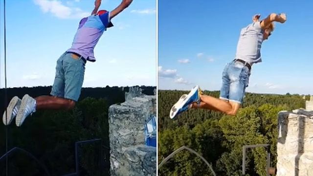 Відомий кременецький спортсмен вразив екстремальними розвагами на Замковій горі