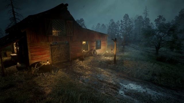 Красивый дождь и волшебный гром на дерме - уютная атмосфера для сна