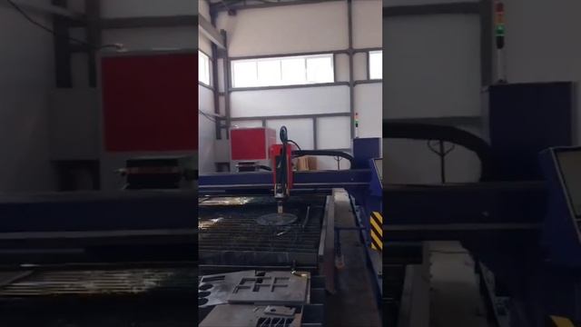 Пусконаладка станка плазменной резки с ЧПУ у клиента на 400а #cnc #plasma #laser #welding #steel смотреть онлайн