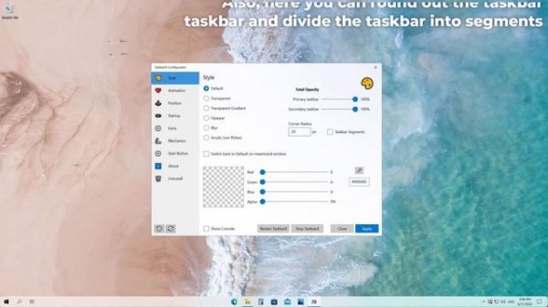 TaskbarX - Windows 10 Taskbar Customization! | Windows 10 Taskbar Adjustment