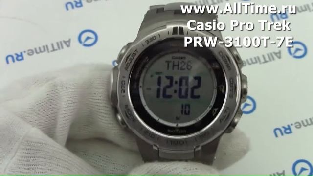 Обзор. Мужские наручные часы Casio Pro Trek PRW-3100T-7E с хронографом смотреть онлайн