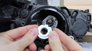 Установка светодиодных ламп h7 5s+ с переходниками на Mitsubishi Outlander 3