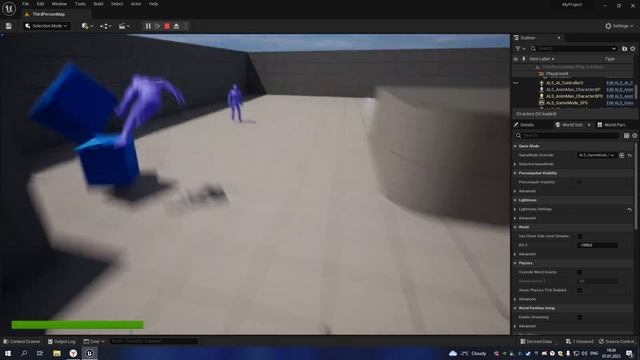 Unreal Engine 5, ALS v4 и куб с физикой ВУУИИИИ:) смотреть онлайн