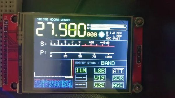 ESP32 SDR SSB Receiver experiment #5 Setup Menu with one rotary encoder