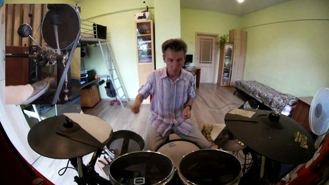 Electronic drums cover, live in apartment,Roland TD6,pad demo,midi controller,beginner beats, смотреть онлайн