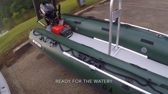 My Saturn SK470XL inflatable fishing boat смотреть онлайн