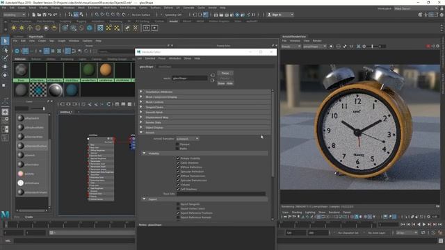 Maya для начинающих. Урок 8. Знакомство с универсальным материалом aiStandartSurface смотреть онлайн