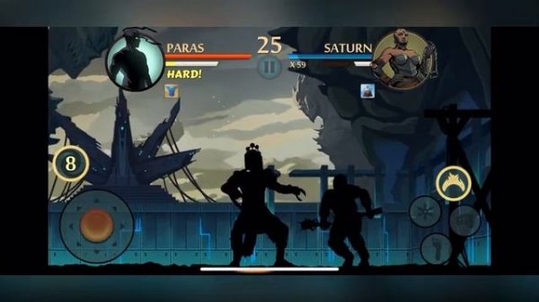 Fighting with saturn shadow fight 2 (No timeshift or frenzy)