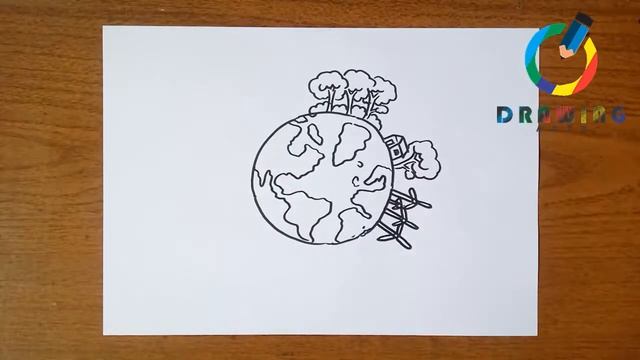 🔴How To Draw Planet Earth | كيفية رسم كوكب الأرض