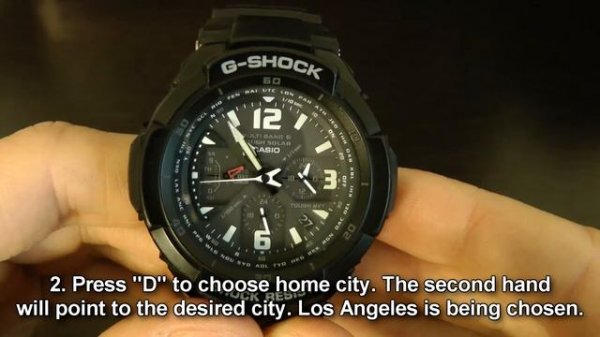 Casio G-Shock Aviation (GW-3000BB-1ACR, 5121) - How To Configure Home City Settings?