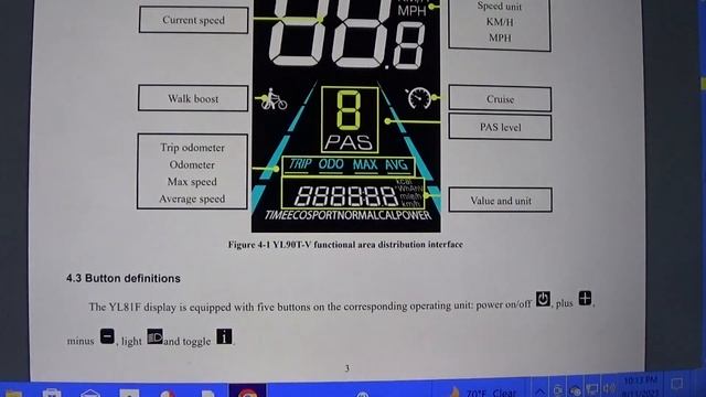 Keteles 1000w K800 E Bike Factory Settings & Display Users Manual 8/13/2023