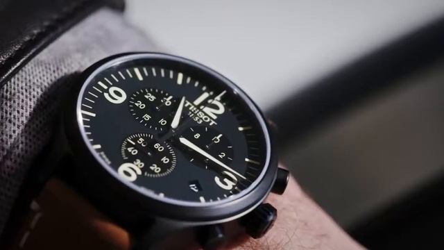 Tissot Chrono XL 45mm Black Dial & Leather Strap Men's Chronograph Watch T116.617.36.057.00
