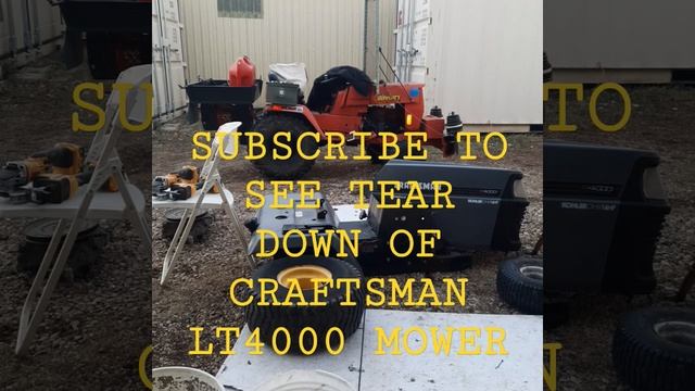 TEAR DOWN OF CRAFTSMAN LT4000 MOWER / TRACTOR смотреть онлайн