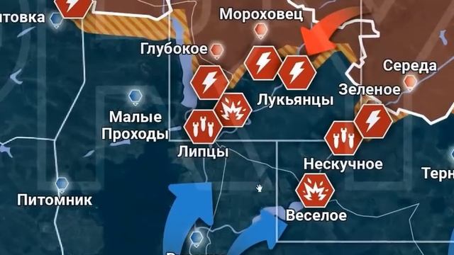 Продвижение в Харьковской области к 16:00 14 мая 2024 года (карта). Взята Бугроватка смотреть онлайн