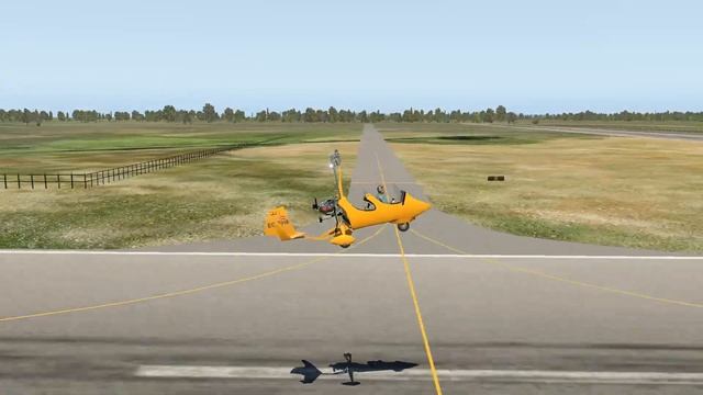 X-Plane 11 - ELA-07S autogyro takeoff and landing смотреть онлайн