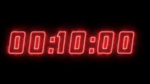 Красный-спортивный таймер 20 минут (обратный отсчет)