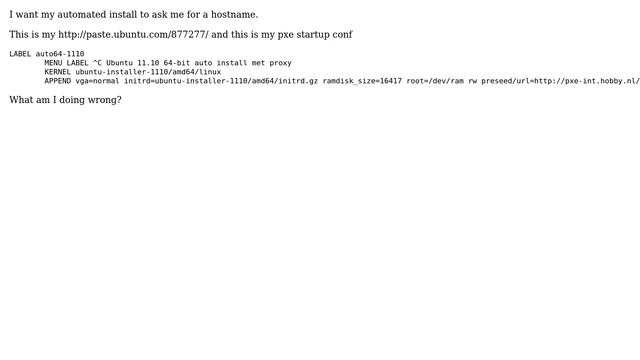 Ubuntu: How do I get prompted for a hostname in a preseed? смотреть онлайн