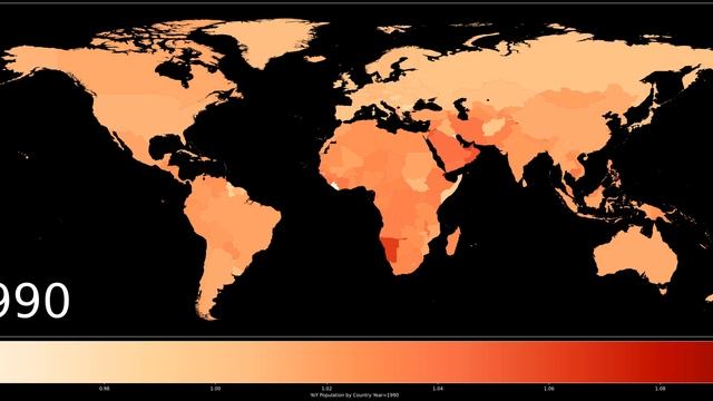 World Population Growth (1990-2021)