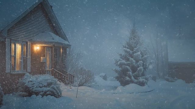 Холодная зимняя атмосфера и интенсивные звуки ветра – расслабляющая учеба и гармония сна смотреть онлайн