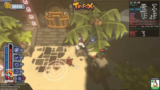 Trifox demo (Linux) on Athlon 3000G and Vega 3 смотреть онлайн
