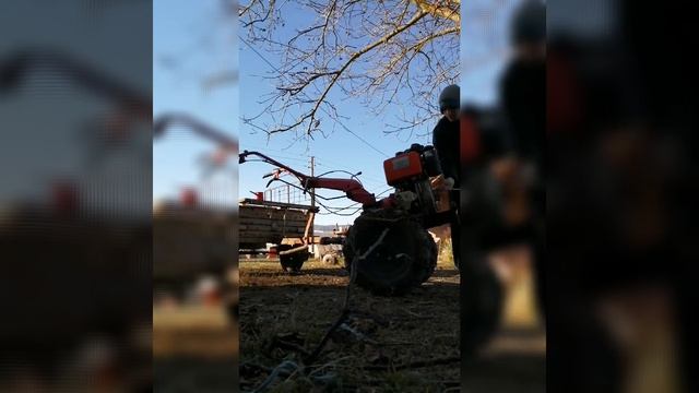 Ignition of Russian motocultivator Kama on - 2 °C смотреть онлайн