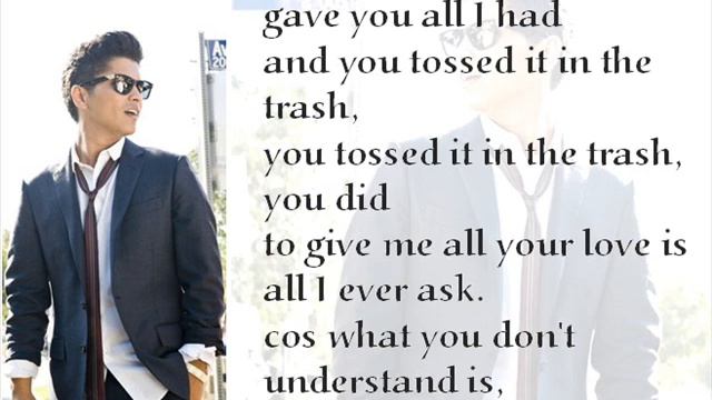 Bruno Mars - Grenade (The Hooligans Remix) With Lyrics