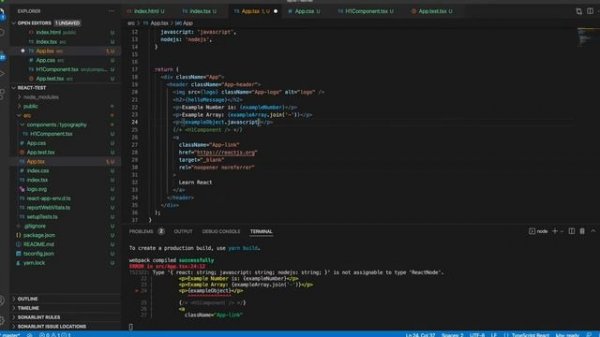 React js with Typescript Tutorial Series #4 React Variables in Components