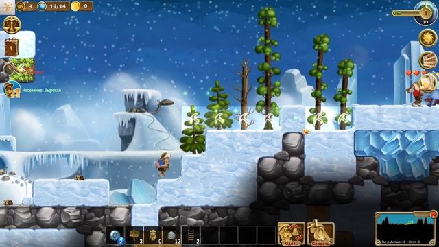 Craft The World Основали колонию гномов на ледяной планете