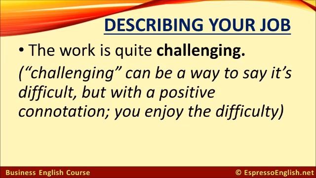 Business English Course Lesson 1: Essential Job Vocabulary