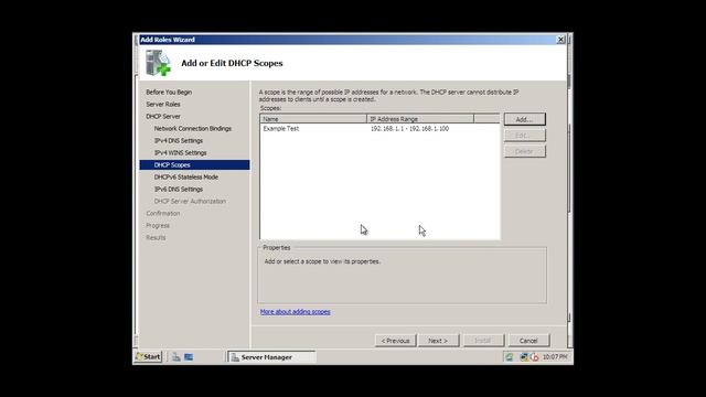 Installing the DHCP Server Role in Windows Server 2008 смотреть онлайн