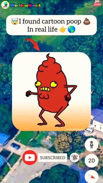 🤯I found cartoon poop 💩 on google maps and google earth 🌎 #shorts #viral #earth #worldearthvisit смотреть онлайн