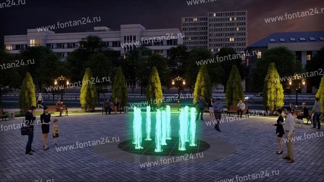 Пешеходный фонтанный комплект "Колесо Фортуны плюс" ø=4 м смотреть онлайн