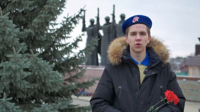 Выступление юнармейского отряда 