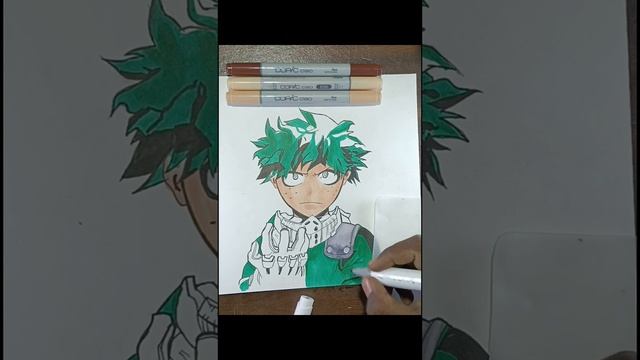 How to colour Deku using Alcohol Markers ✨#drawing_video #deku #myheroacademia смотреть онлайн