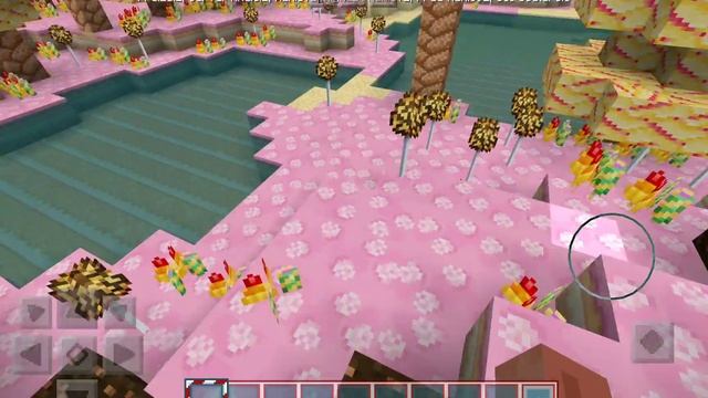 Candy Texture Pack - First time in and checking biomes - Minecraft смотреть онлайн