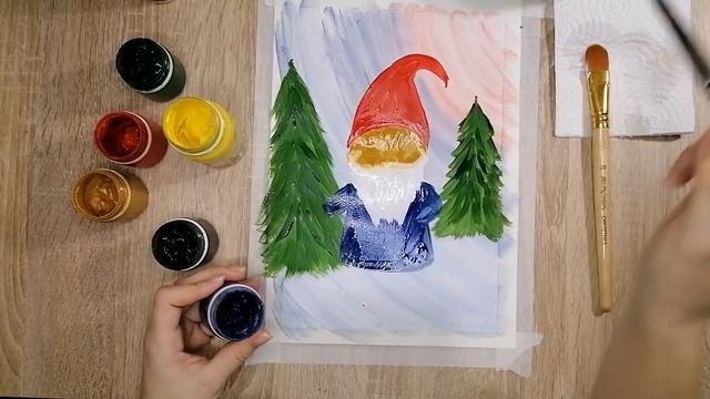 Рисуем зимнего гнома смотреть онлайн