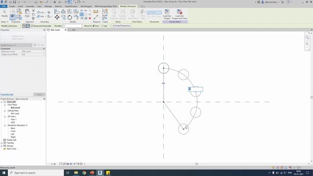 11. Revit Basic Array Tutorial Rectangular and Polar Array смотреть онлайн