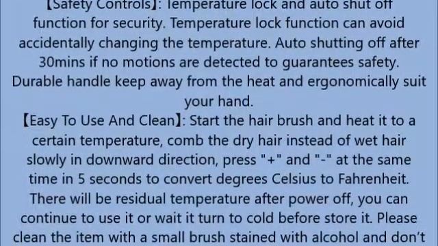 Hair Straightening Brush, GLAMFIELDS Electrical Heated Brush Irons Hair Straightener with Faster He смотреть онлайн