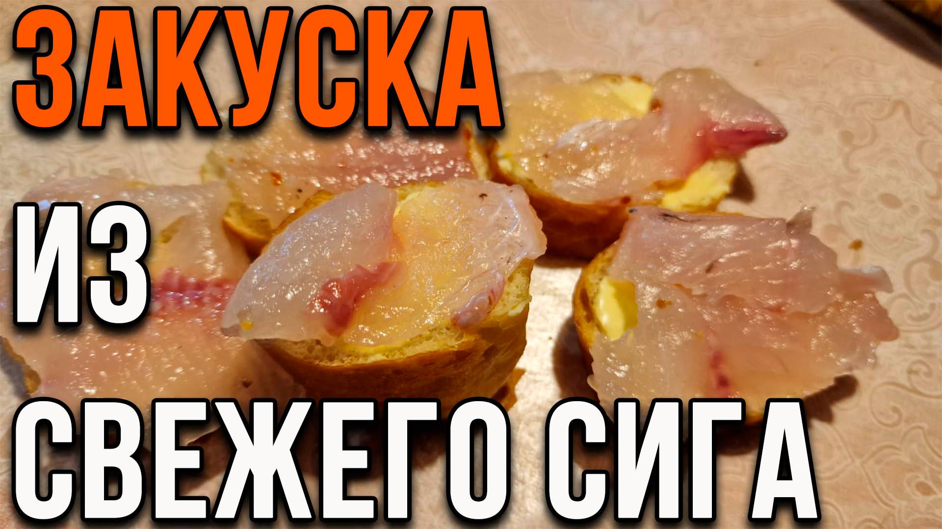 Свеже пойманный сиг, одна из лучших закусок. смотреть онлайн